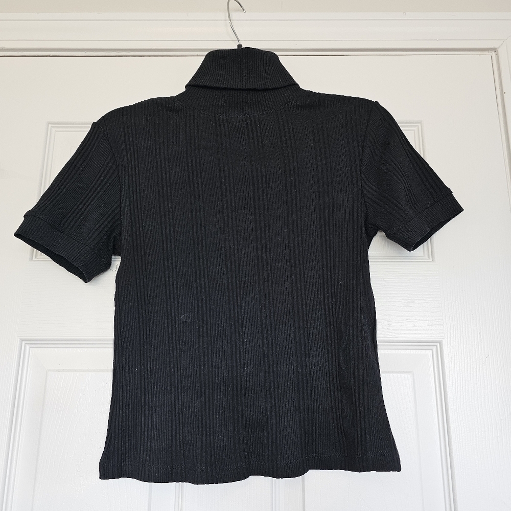Zara short sleeve turtle neck top with short sleeves size small.